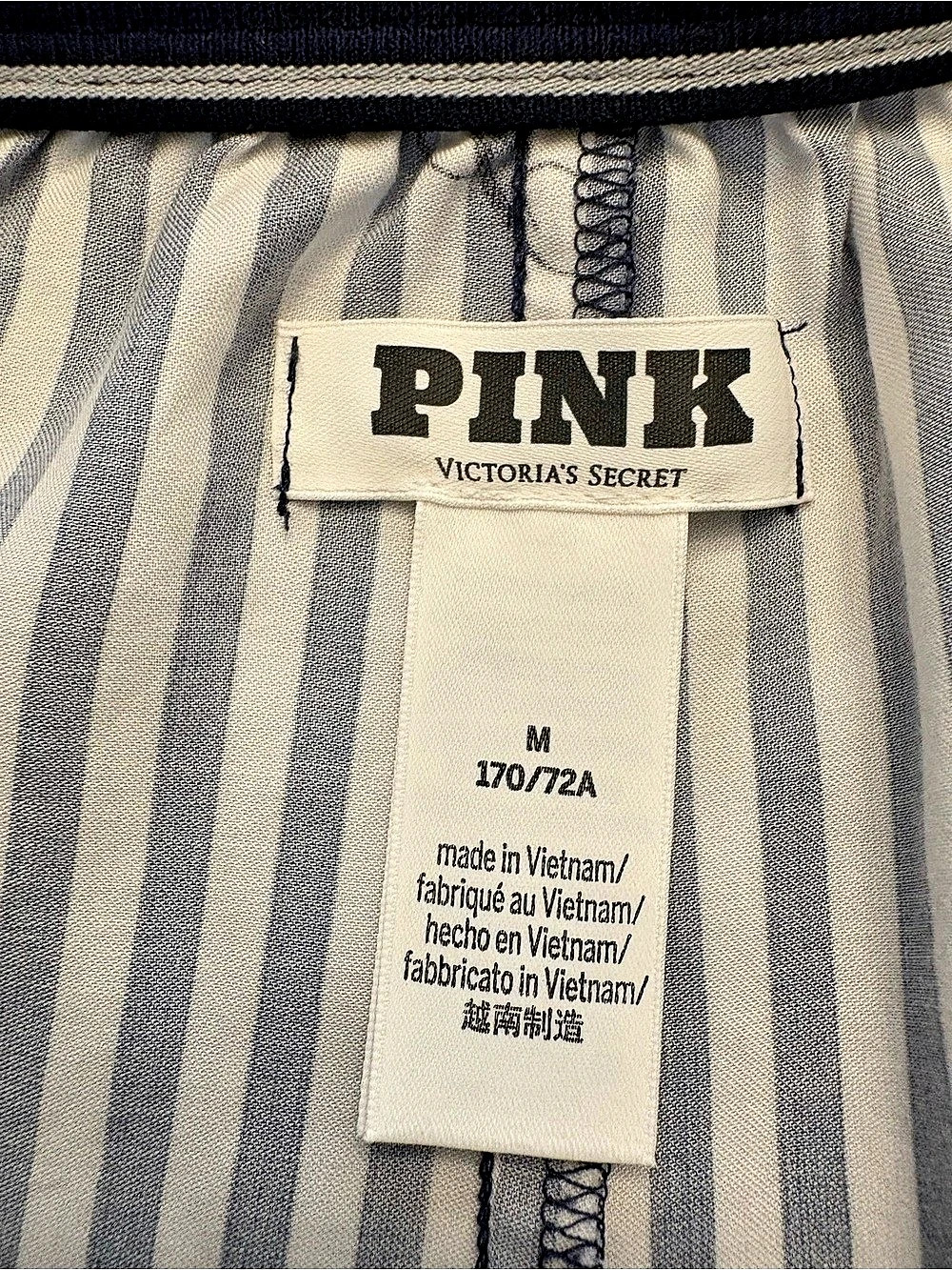 Victoria's Secret PINK Tencel Striped Pajama Shorts M - Picture 5 of 5